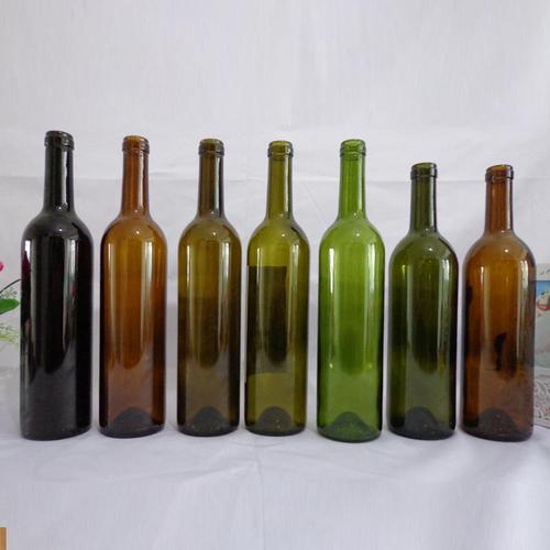 亚特玻璃制品厂家批发 500ml750ml墨绿色玻璃红酒瓶红酒空瓶自酿葡萄