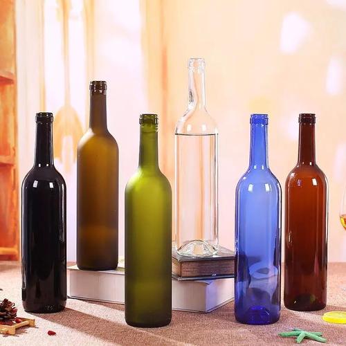 厂家供应玻璃瓶酒瓶墨绿色红酒瓶750ml透明自酿葡萄酒瓶 装饰空瓶